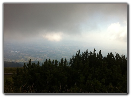 Panorama dalla postazione in Majella durante una manutenzione